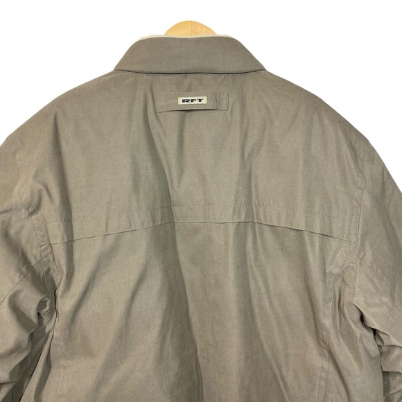 RFT By Rainforest Down Filled Coat Mens XXL Coyote Khaki Puffer Jacket Full Zip - Picture 7 of 15